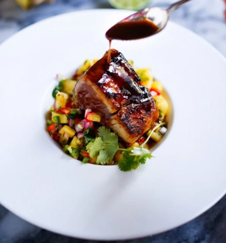 Seared Ono with Pineapple Salsa