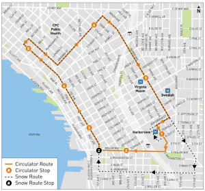 Seattle bus route downtown